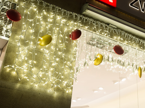 Lichtervorhang, warmweiß – schenkt bezaubernde Lichteffekte - Kabel schwarz