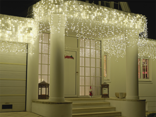 Cascade Light LED 230V | 59W | 494 LEDs | 3200K | warmweiß | Kabel weiß | BxL: 250x150cm | IP44 |