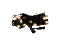 ProSystem Modular LED 230V Girlande | Verbindungsstring 10m | 4,6W | 25 LEDs | superwarmweiß | Kabel schwarz | IP65