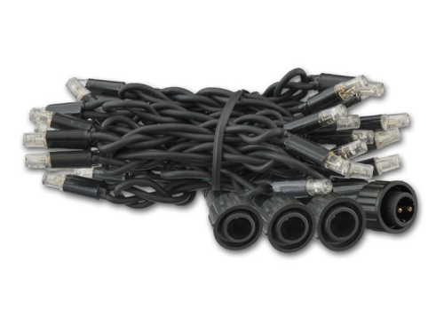 ProSystem Modular LED 230V | End-Strings 4x0,8m | 4,6W | 8 LEDs je String | warmweiß | Kabel schwarz | IP44 |