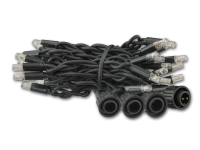 ProSystem Modular LED 230V | End-Strings 4x0,8m | 3,5W | 8 LEDs je String | superwarmweiß | Kabel schwarz | IP65 |