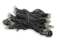 ProSystem Modular LED 230V | Verbindungsstring 6m | 3,7W | 60 LEDs | warmweiß mit Glühwürmcheneffekt | schwarz | IP65 |