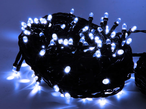 System24 Lichterkette | Verbindungsstring | 6m | 60 LEDs | 4,8W | 24VDC | blau | Kabel dgrün | IP44 |