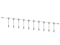 System24 Hauptkabel | 1m | 10x Steckplätze + 1x Erweiterung | Kabel transparent | 24VDC | IP44 |