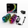 Twinkly Lichterkette Cluster RGB+W 400 | Länge: 6m | Anschlußleitung: 3,5m | IP44 | Kabel schwarz/grün |  mit APP steuerbar | Bluetooth+WiFi |