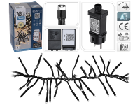 APP-Cluster-Lichterkette - Smart Light - warmweiß - 768 LEDs; 5,6m; IP44; Kabel: schwarz; mit APP steuerbar