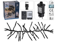 APP-Cluster-Lichterkette - Smart Light - warmweiß - 1152 LEDs; 8,4m; IP44; Kabel: schwarz; mit APP steuerbar
