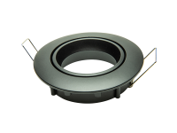 LED ECO Architektur Deckenblende MR16 | schwenkbar | Schwarz | rund | Ausschnitt: DM 74mm | Modul: DM 84mm | IP20 |