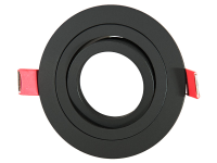 LED Architektur Deckenblende MR16 | schwenkbar | Schwarz | rund | Ausschnitt: DM 80mm | Modul: DM 92mm | IP20 |