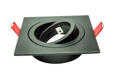 LED Architektur Deckenblende MR16 | schwenkbar | Schwarz | eckig | Ausschnitt: DM 80mm | Modul: 92x92mm | IP20 |