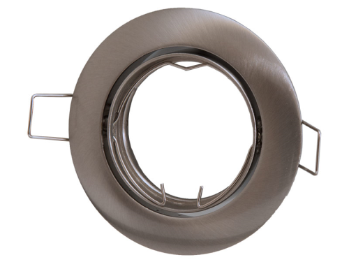 LED ECO Architektur Deckenblende MR16 | schwenkbar | Nickel | rund | Ausschnitt: DM 70mm | Modul: DM 84mm | IP20 |