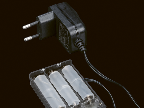 Power Dummy | Ersatz für 3 x AA Batterien über Netzanschluss | Spannung: 4,5V | Leistung: max. 3,6W | Zuleitung: 2m