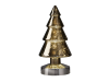 Batterie LED Dekoleuchte Winterlight Tannenbaum chrom-gold klein | H: 26cm | Batterie: 3xAA exkl. | 4,5V |