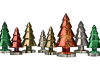 Batterie LED Dekoleuchte Winterlight Tannenbaum chrom-gold klein | H: 26cm | Batterie: 3xAA exkl. | 4,5V |