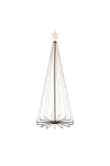 Lichtbaum schwarz 180 | Höhe: 180cm | Durchmesser: 80cm | 520 LEDs warmweiß | Netzstecker 5m Zuleitung | Outdoor