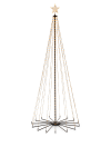 Lichtbaum schwarz 240 | Höhe: 240cm | Durchmesser: 100cm | 700 LEDs warmweiß | Netzstecker 5m Zuleitung | Outdoor