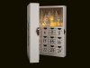 Batteriebetriebener Adventskalender weiß | BxHxT: 21/42x30x9,5cm | 8 LEDs | warmweiß | IP20 | Batterie: 2xAAA exkl. |