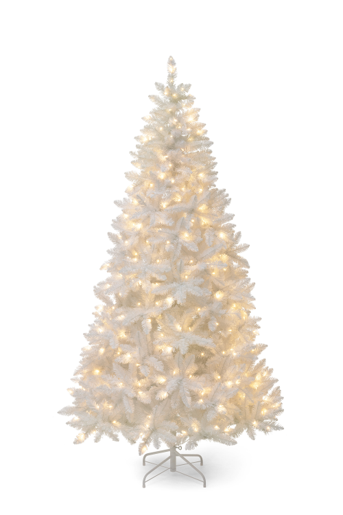 Tannenbaum weiß 220 | Höhe: 220cm | Durchmesser: 150cm | 300 LEDs warmweiß | Netzstecker 5m Zuleitung | Outdoor
