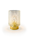 Batteriebetriebenes Ambiente Glaslicht | Klar | H:15,5cm | d:10cm | 1 LED | warmweiß | IP20 | Batterie: 2xAA exkl. |