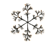 ABVERKAUF: LED Hängemotiv Schneekristall 480 | Schwarz | HxBXT: 108x96x5cm  | 230/24V | 12W | 480 LEDs | warmweiß | Netzstecker mit 5m Zuleitung | IP44 |