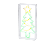 LED Neon Tannenbaum USB | HxBxT: 30x15x5cm | USB-Anschluss | grün/gelb | Zuleitung: 1,80m - Kabelfarbe: weiß | IP20 |
