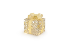 Batteriebetriebenes Geschenkspaket | gold | HxB: 20x20cm | warmweiß | IP44 | inkl. Timer: 6h on/18h off | Batterie: 3xAA exkl. |