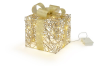 Batteriebetriebenes Geschenkspaket | gold | HxB: 25x25cm | warmweiß | IP44 | inkl. Timer: 6h on/18h off | Batterie: 3xAA exkl. |