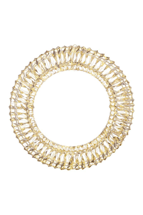 Glamour-Wreath 50 | gold | DxT: 50x8cm | warmweiß | 600 LEDs | 4,5V/6W | inkl. Steckernetzteil | IP44 |