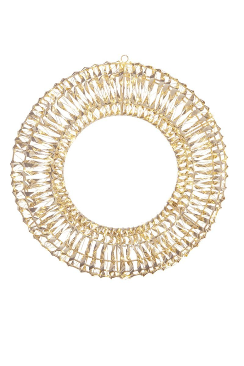 Glamour-Wreath 60 | gold | DxT: 60x13cm | warmweiß | 720 LEDs | 24V/7,2W | inkl. Steckernetzteil | IP44 |