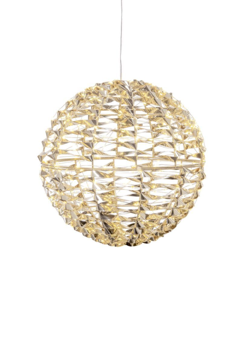 Glamour-Ball 30 | gold | D: 30cm | warmweiß | 400 LEDs | 4,5V/6W | inkl. Steckernetzteil | IP44 |
