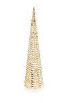Glamour-Cone Tree 80 | gold | HxD: 80x20cm | warmweiß | 500 LEDs | 4,5V/6W | inkl. Steckernetzteil | IP44 |