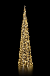Glamour-Cone Tree 80 | gold | HxD: 80x20cm | warmweiß | 500 LEDs | 4,5V/6W | inkl. Steckernetzteil | IP44 |