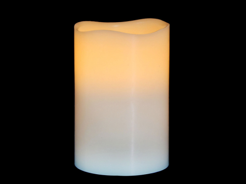LED Wachskerze, Batteriebetrieben, Timerfunktion, HxD: 15x7,5cm