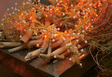 Pearl Garland 40 LED, orange, 1,8m