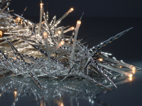 Lichterkette, silber - schafft durch Blinkeffekte eine besonders lebhafte Weihnachtsstimmung