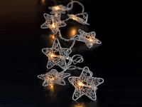 Sternenkette, silber - verbreitet Weihnachtsstimmung und Freude