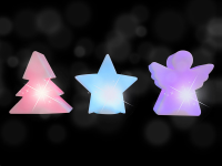 3D-Set -  Baum, Stern und Engel