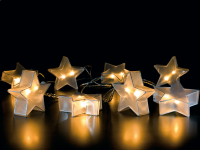3D-Sterne, Weihnachtsdeko - durch die spezielle Folie erscheinen die LED-Lichter als dreidimensionale Sterne