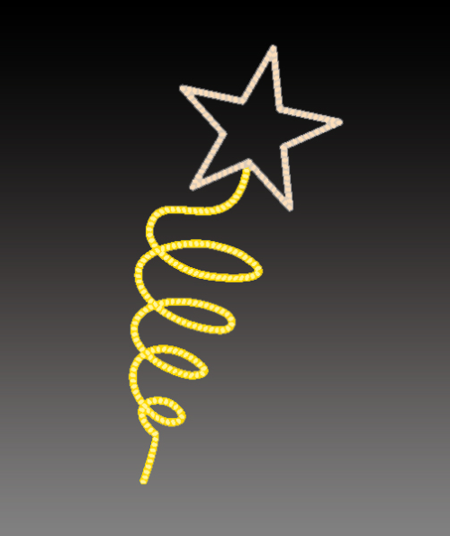 Mastfigur, BxH=75x160cm,TZ9, EKon LED WW & LED GELB