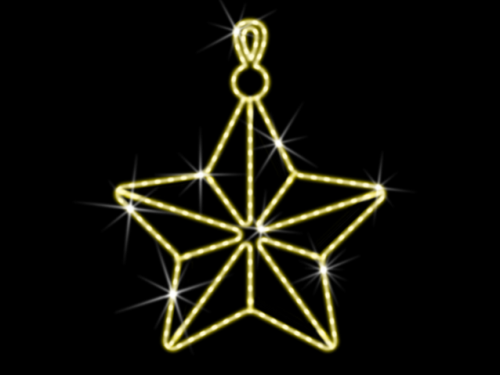 2D-Mastfigur Weihnachtsstern | LED warmweiß | BxH:90x110cm | 230V | 18W | IP44 |