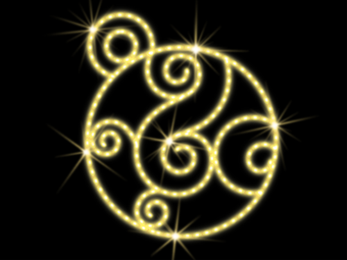 Flex Neon 2D-Mastfigur Weihnachtskugel Spirale | LED warmweiß | BxH:95x110cm | 230V | 117W | IP44 |