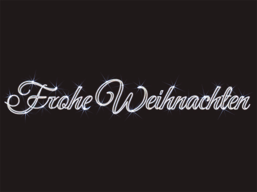 2D-Schiftmotiv "Frohe Weihnachten" | LED kaltweiß | BxH:530x80cm | 230V | 94W | IP44 |