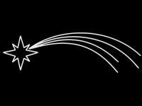 ABVERKAUF: Straßenfigur "Kristallkomet", Glühlampe warmweiß, BxH=400x125cm, (Glühlampe)