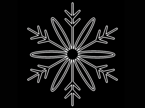 Schneekristall 6 – strahlt in weihnachtlichem eisweißen Licht