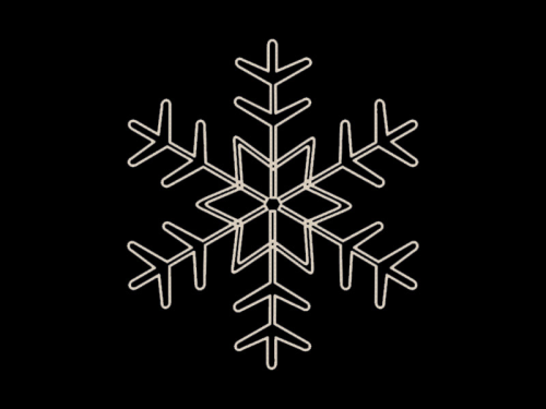 Schneekristall – klein – strahlt in weihnachtlichem warmweißen Licht