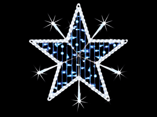 Schneestern – mit Schneefall – Effekt