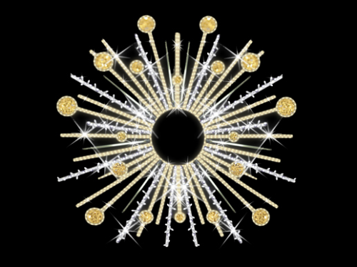 2D-Mastmotiv "Big Bang"; LED; BxH=220x220cm; P=174W