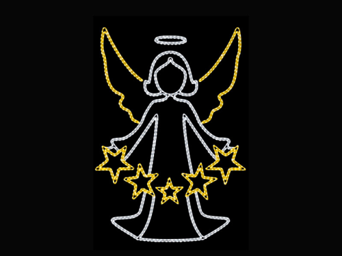 Engel mit Sternen und Flügel – sorgt für weihnachtliche Stimmung