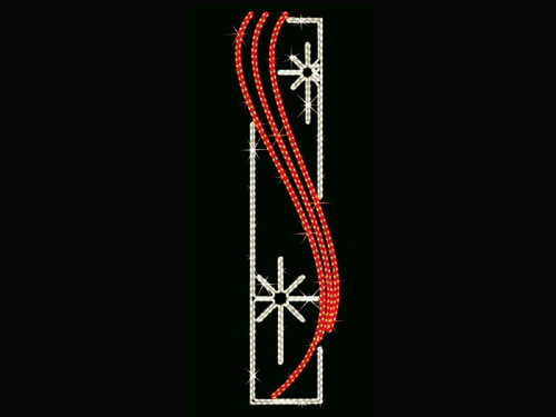 Kristalle mit Schweif – rot – sorgen für Winterstimmung