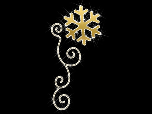 Mastfigur "goldene Schneeflocke" - schmückt Straßen und Plätze